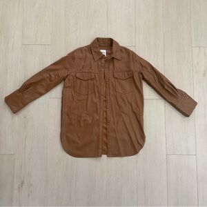 Zara Faux Leather Shirt Jacket Size XS